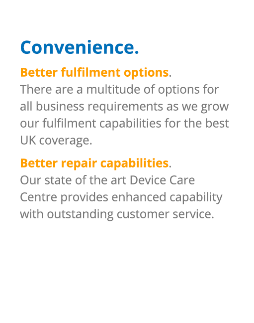 Convenience. Better fulfilment options. There are a multitude of options for all business requirements as we grow our...