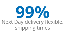 99% Next Day delivery flexible, shipping times 